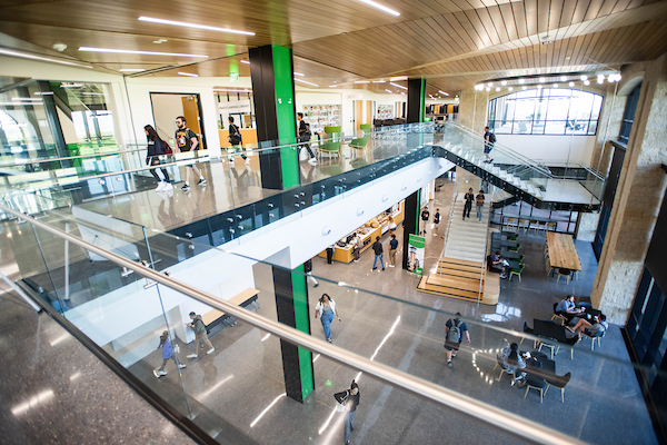 Interior lobby of the UNT at Frisco building